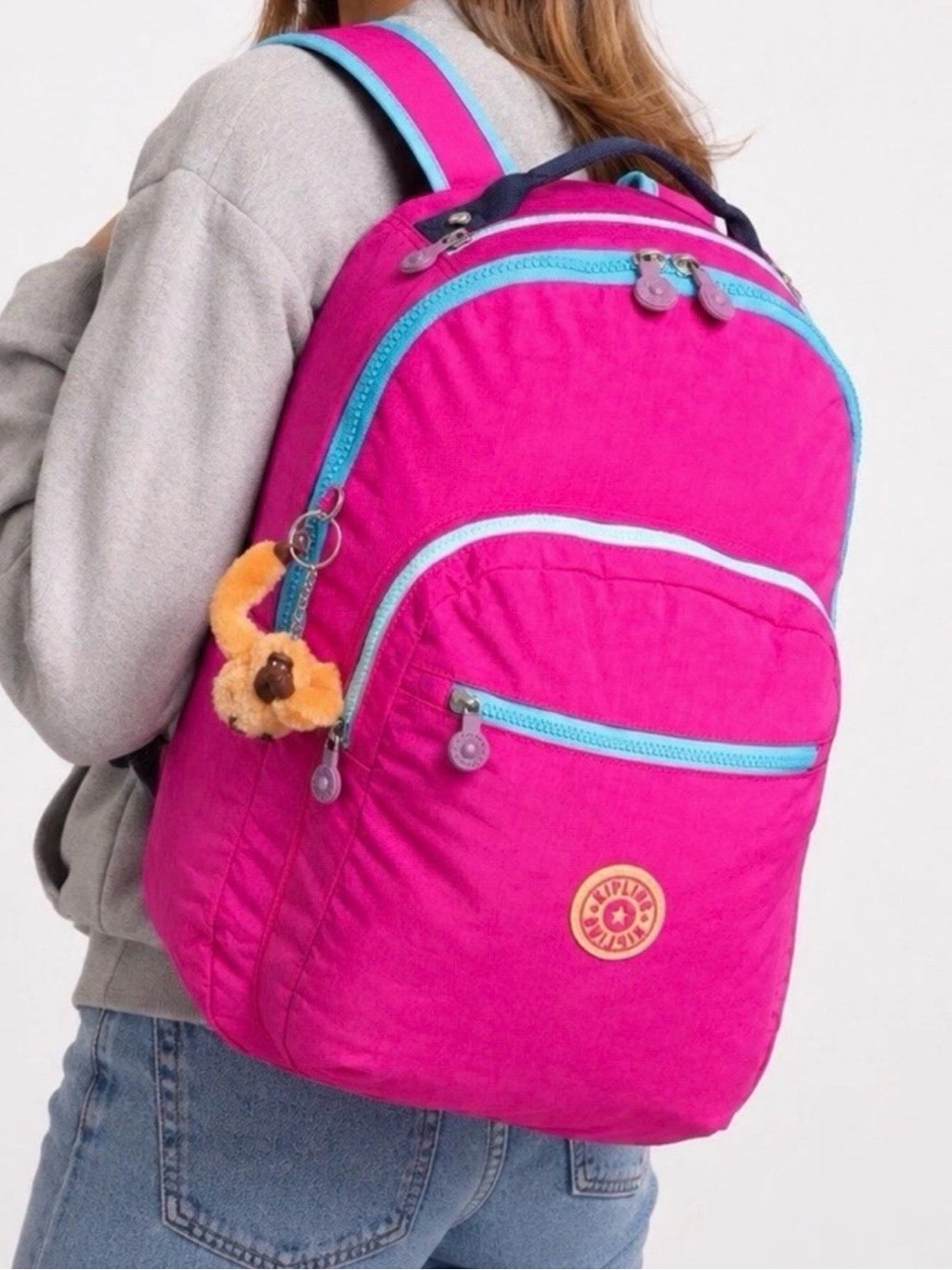 Kipling Seoul Azalea Pink Backpack 15" NWT